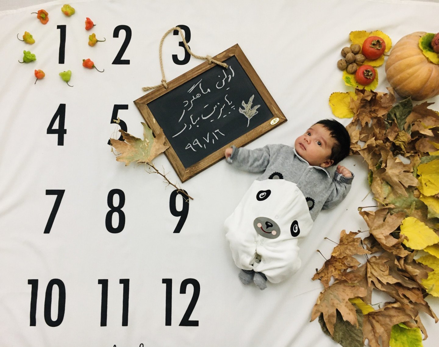 پارچه ماهگرد نوزاد طرح کلاسیک نويان قليزاده