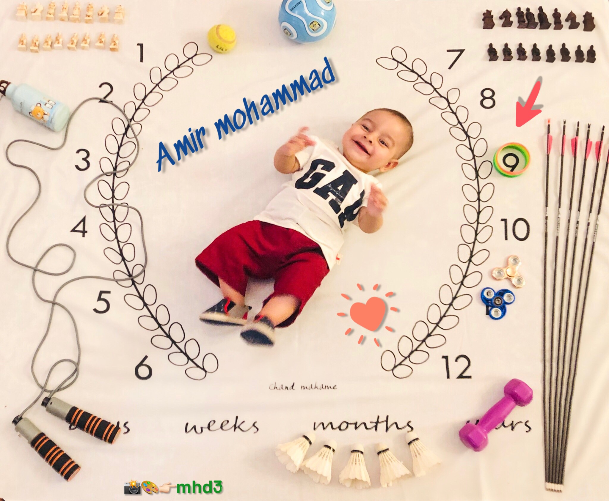 نه ماهگی نوزاد امير محمد تاجيك