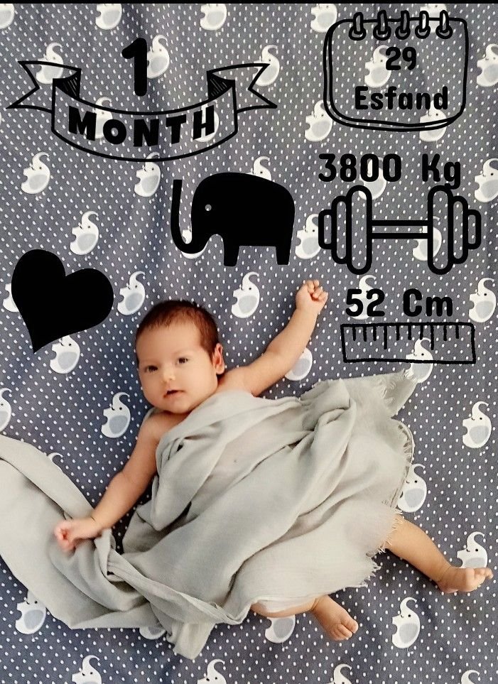 یک ماهگی نوزاد مهنا محمددوست