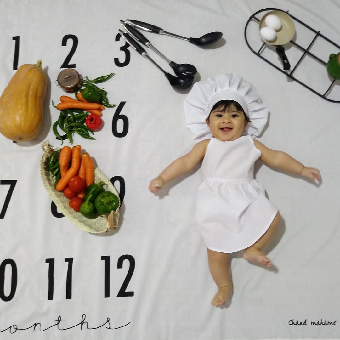 پارچه ماهگرد نوزاد طرح کلاسیک سوگل احمدی