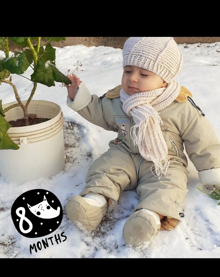 تم عکس زمستانی نوزاد امیرحافظ یزدی