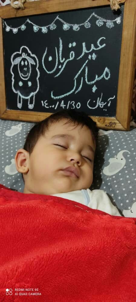 هشت ماهگی نوزاد آیهان رجبی