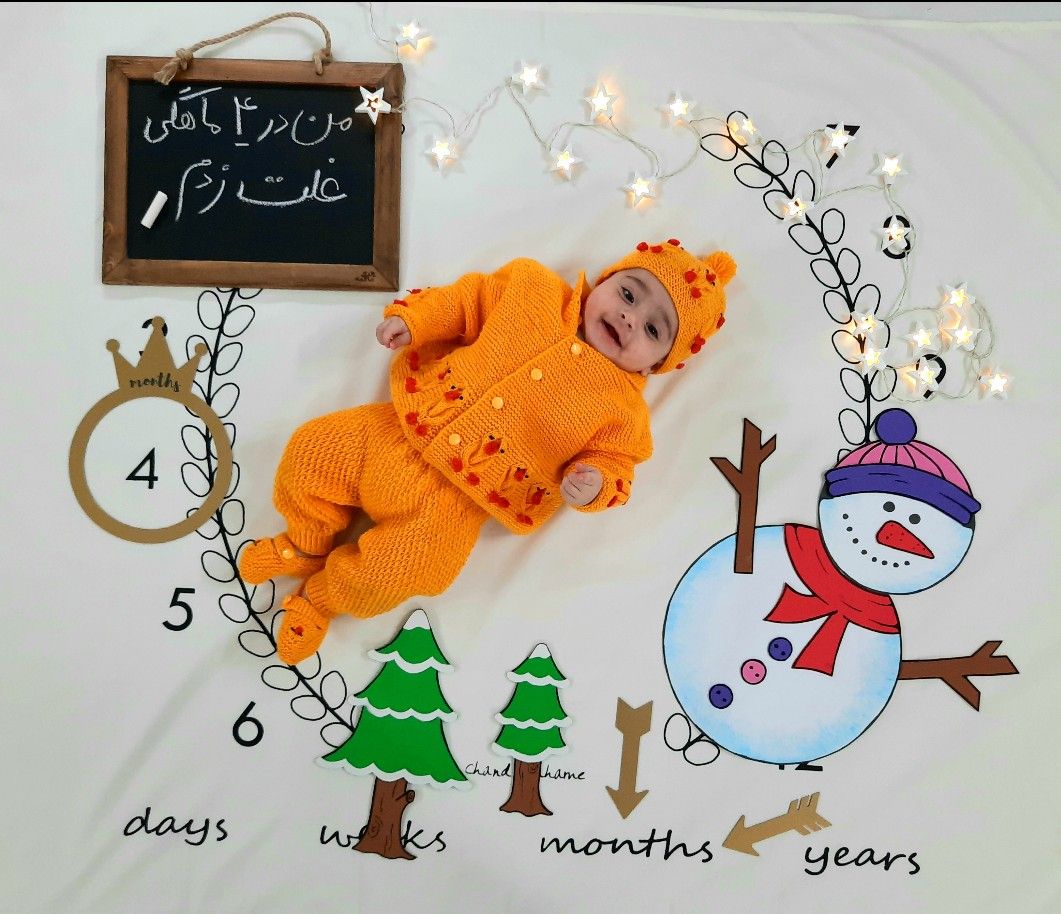 تم عکس زمستانی نوزاد آرسین سیمنی