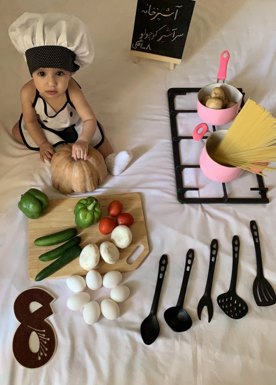 لباس آشپزی کودک سیده آوین بحرانی
