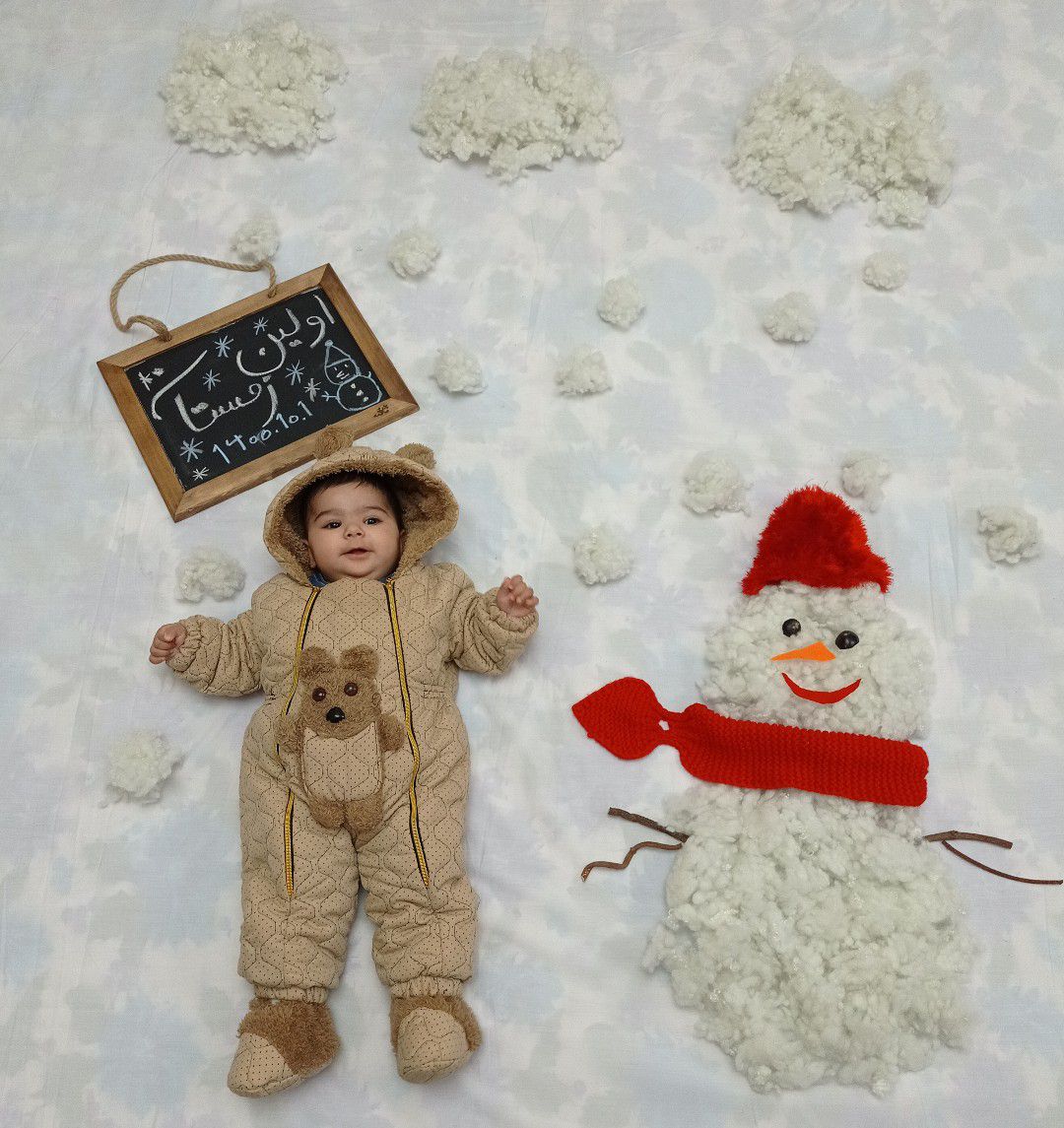 تم عکس زمستانی نوزاد مهرآنا محبی