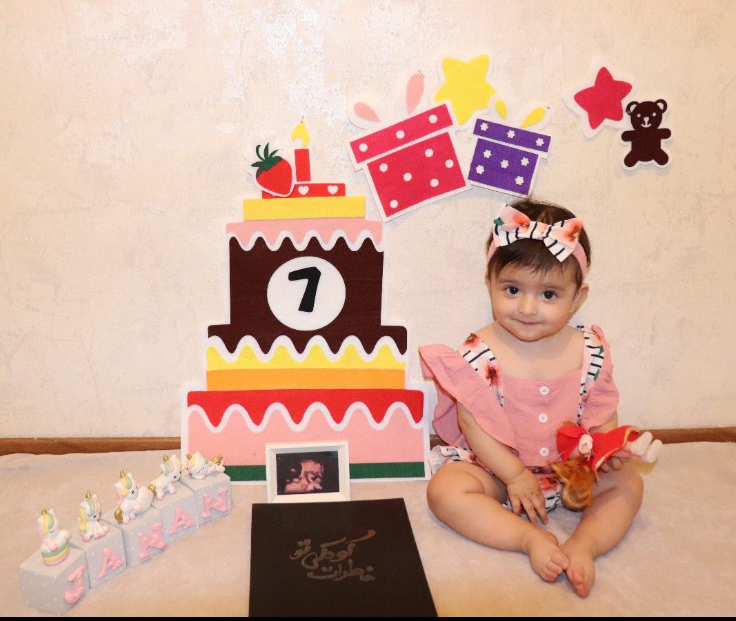 کیک ماهگرد تولد جانان خدائی