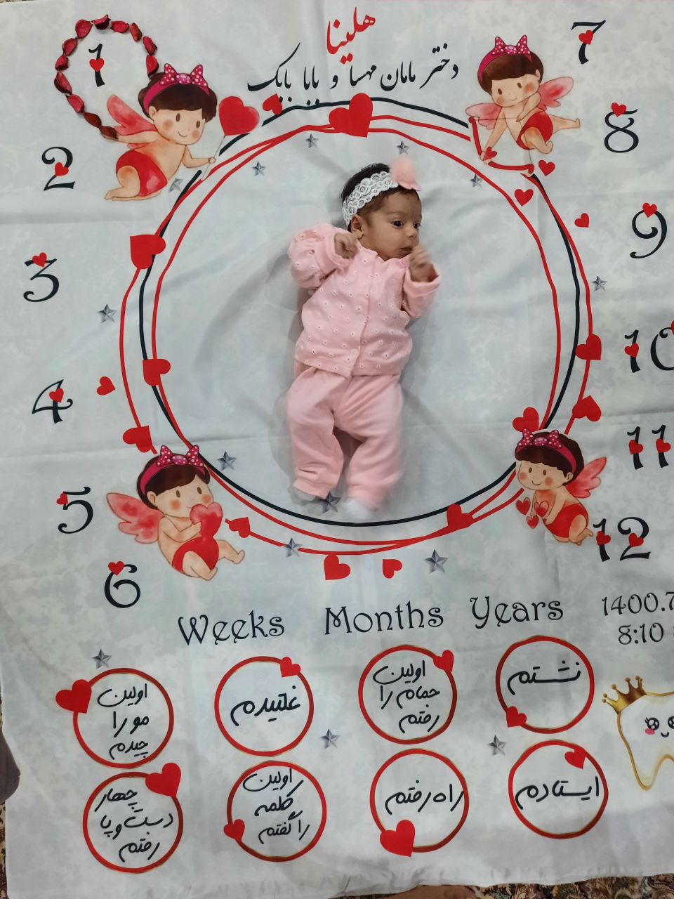 یک ماهگی نوزاد هلینا اعتمادیان