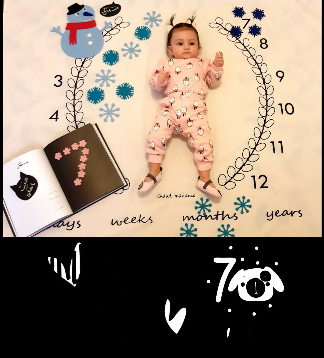 تم عکس زمستانی نوزاد روشا پیرحیاتی