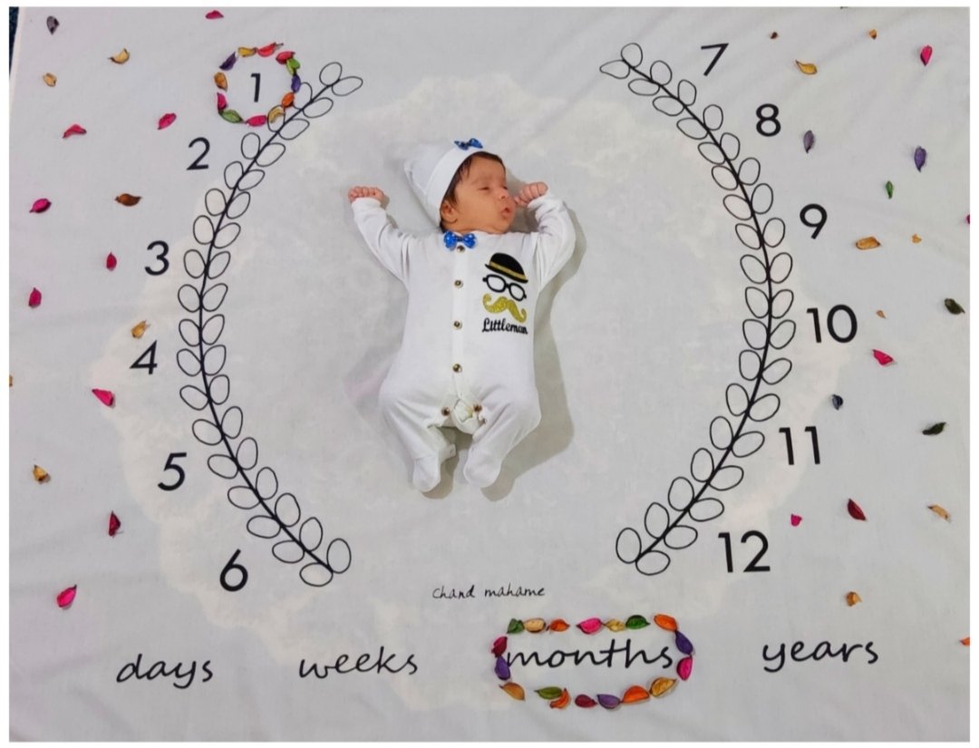 یک ماهگی نوزاد برسام کی شمس