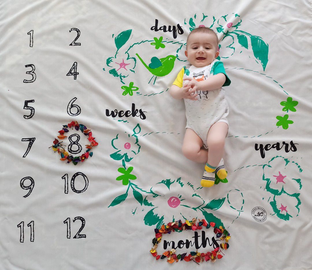 پارچه ماهگرد طرح ونوس رنگی کیان سلیمانی