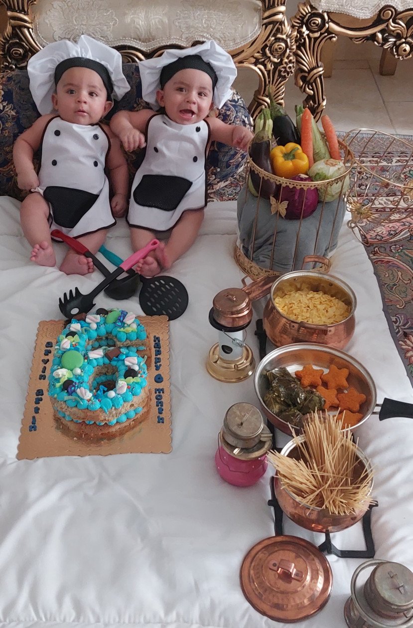 شش ماهگی نوزاد آروین و آرتین شفاعی