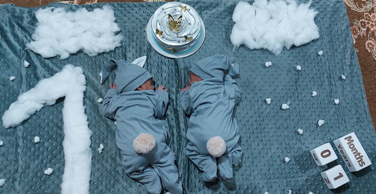 یک ماهگی نوزاد آروین و آرتین شفاعی