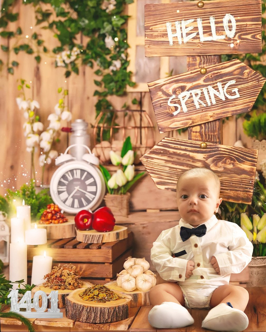 تم عکس بهاری کودک امیرحسین