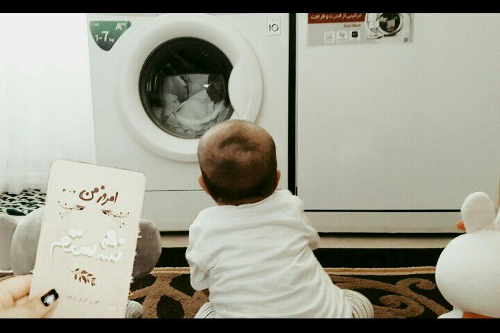 اولین نشستن نوزاد محمد امین