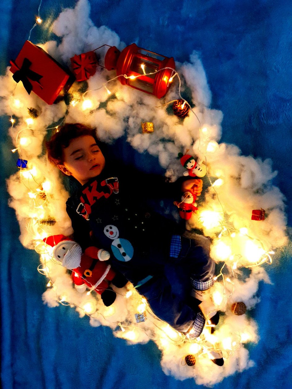 تم عکس زمستانی نوزاد سبحان کریمی