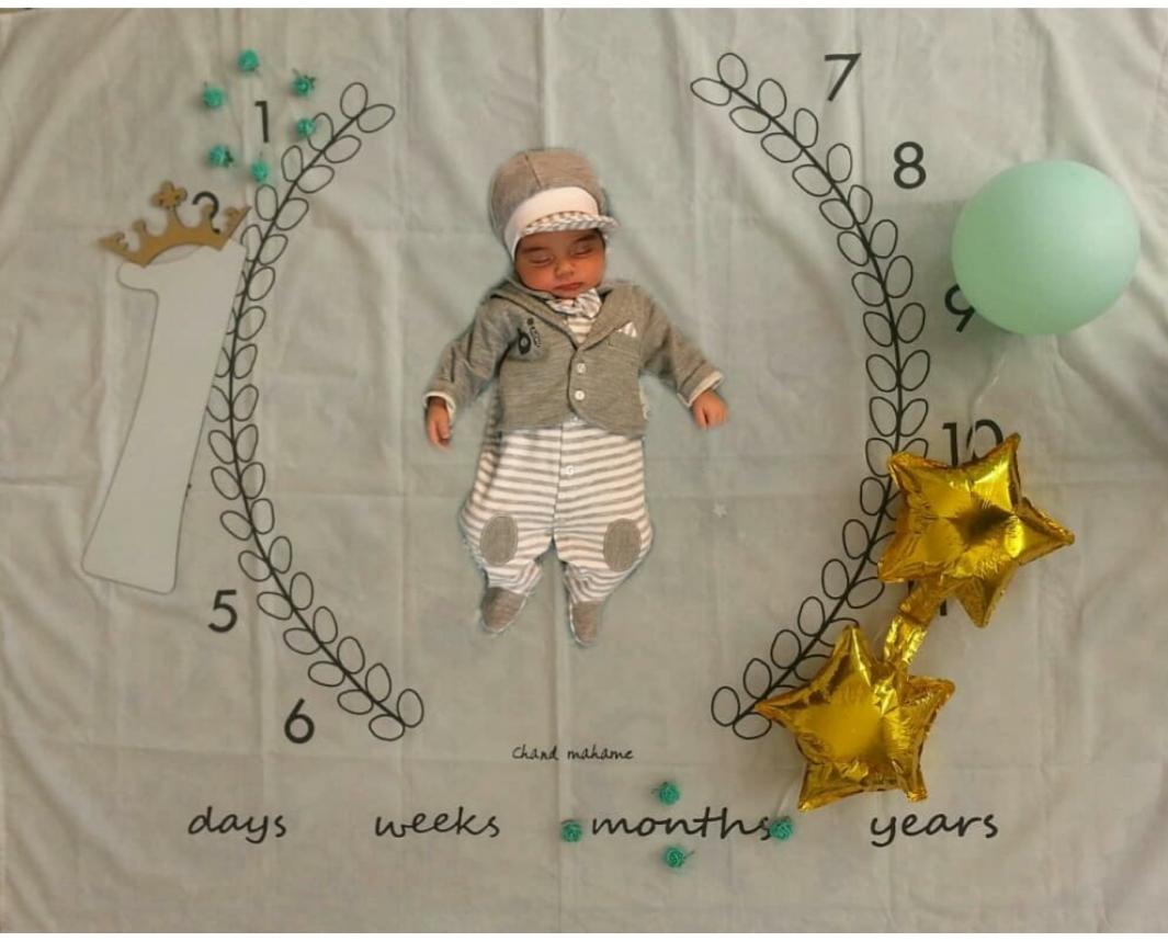 یک ماهگی نوزاد سبحان کریمی