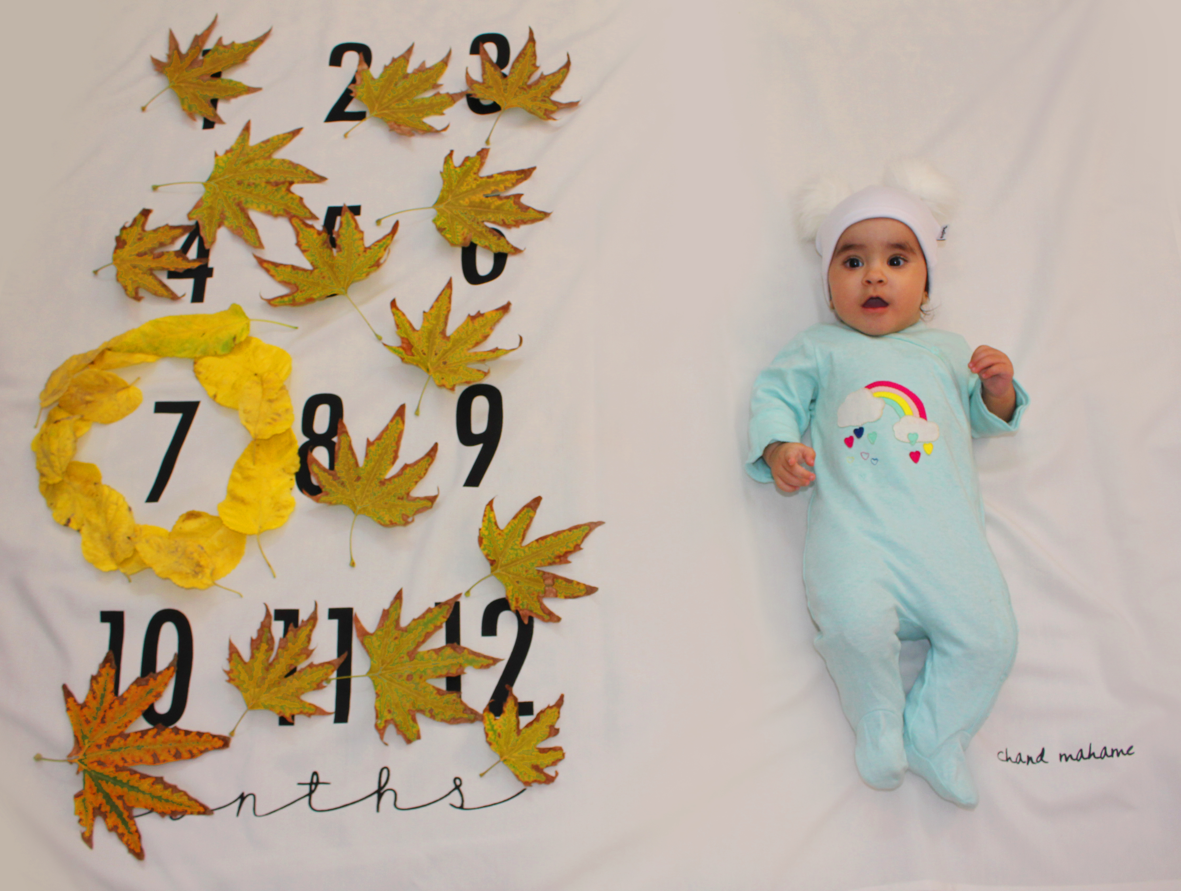 پارچه ماهگرد نوزاد طرح کلاسیک حلما سلامت