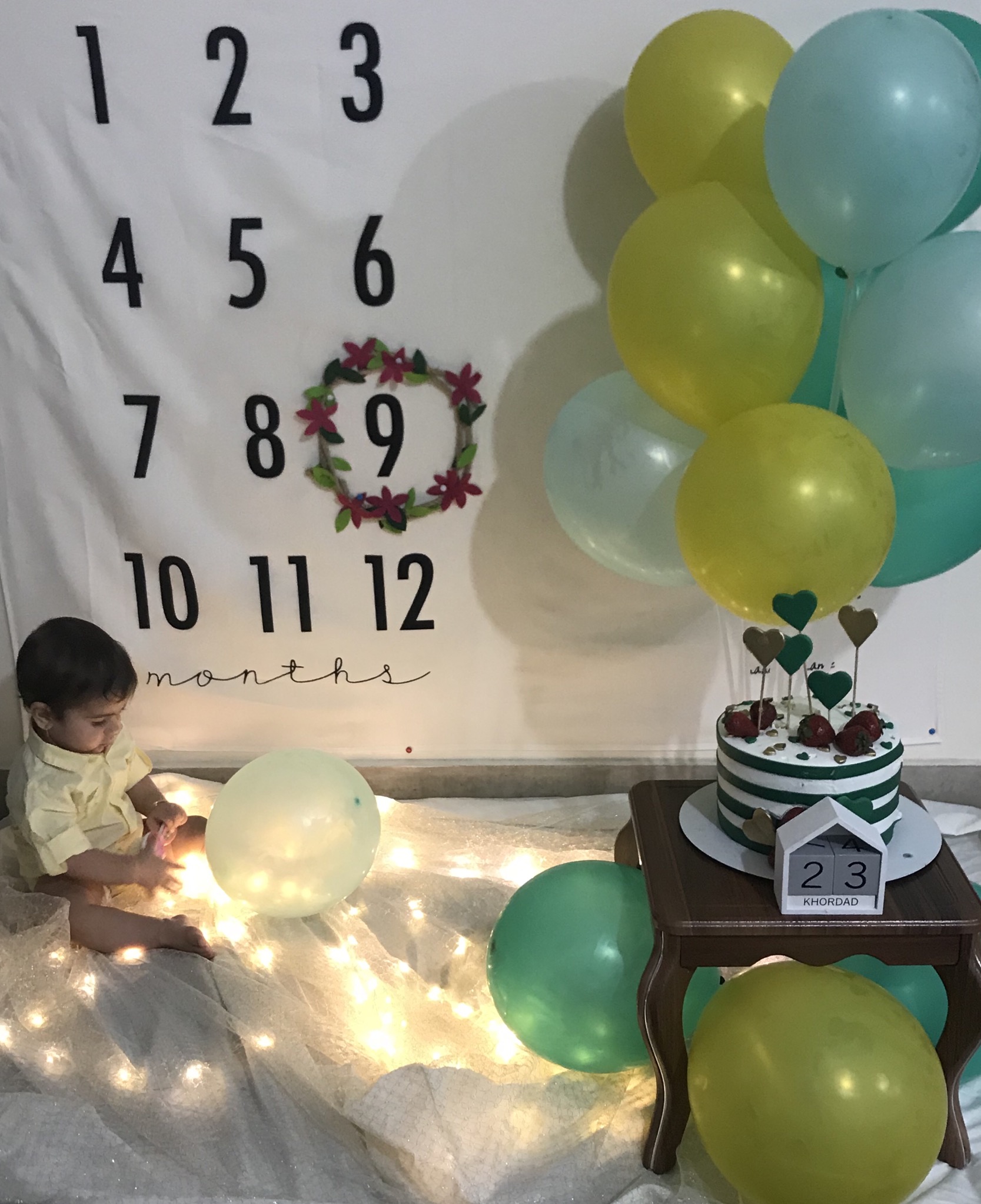 پارچه ماهگرد نوزاد طرح کلاسیک ال آی عاقلی