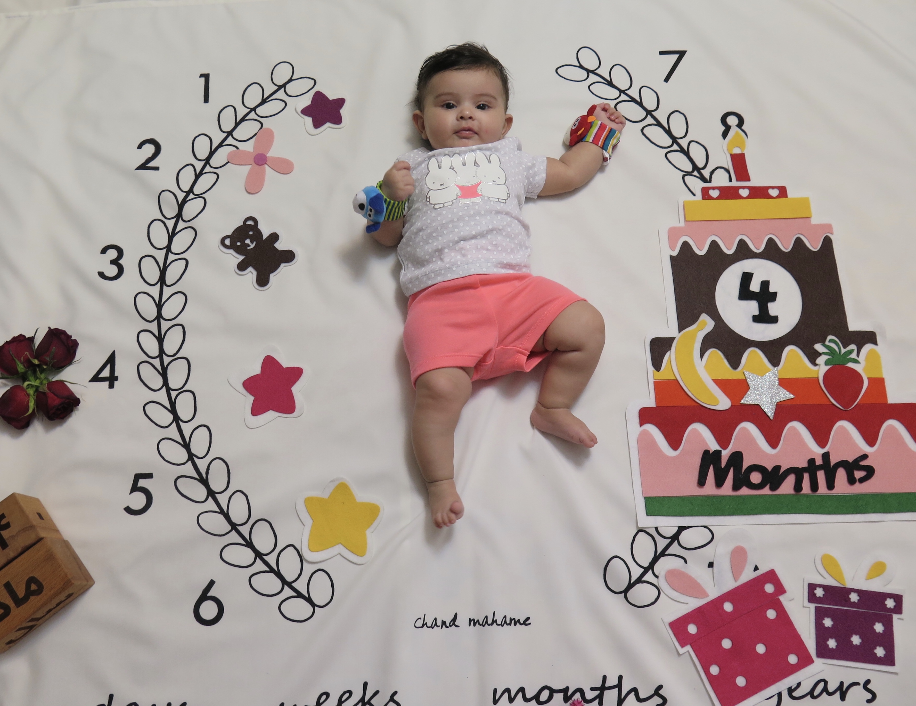 کیک ماهگرد تولد دلوین رضایی زنگنه