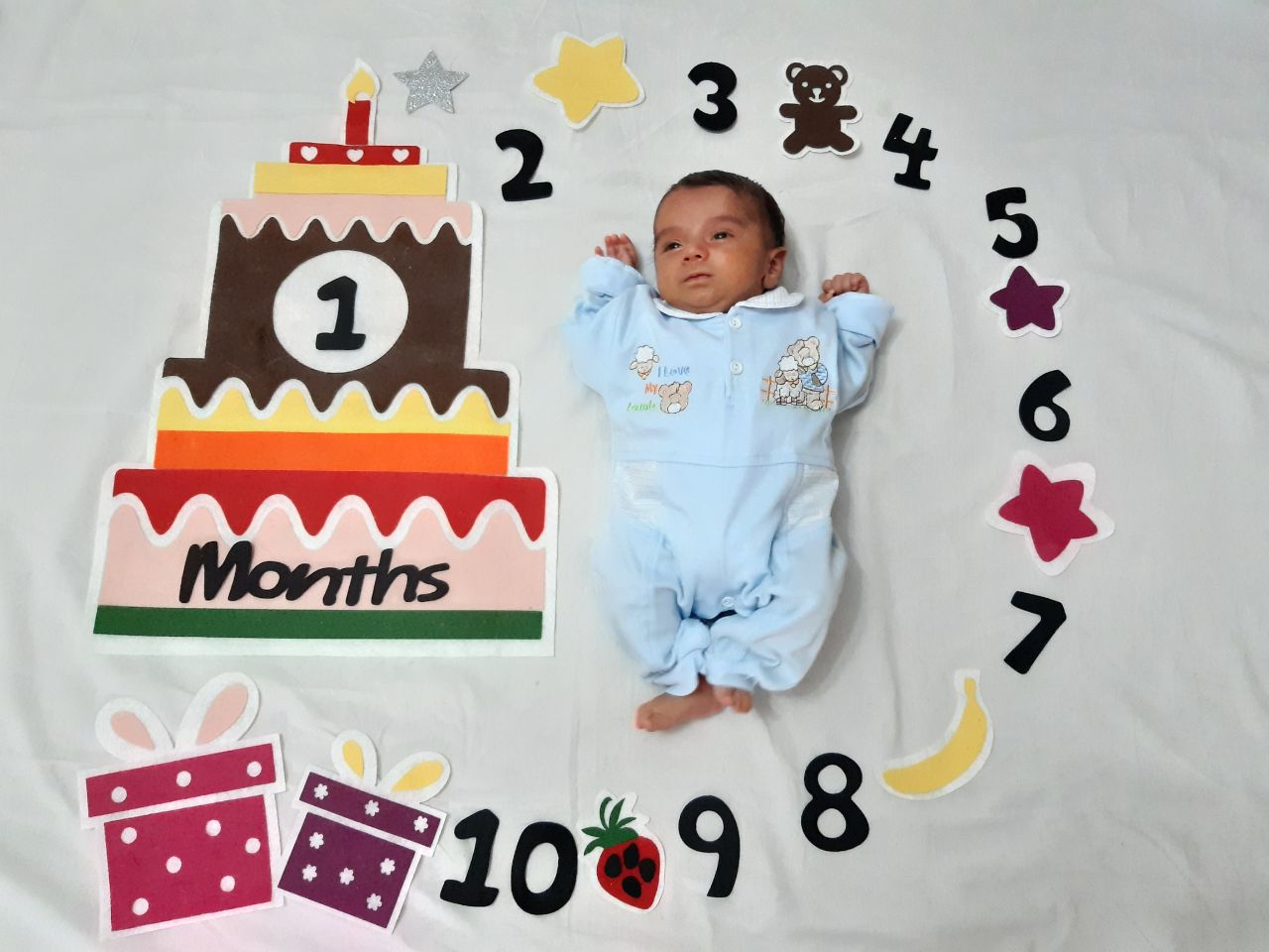 کیک ماهگرد تولد امیررضا نیکبخت