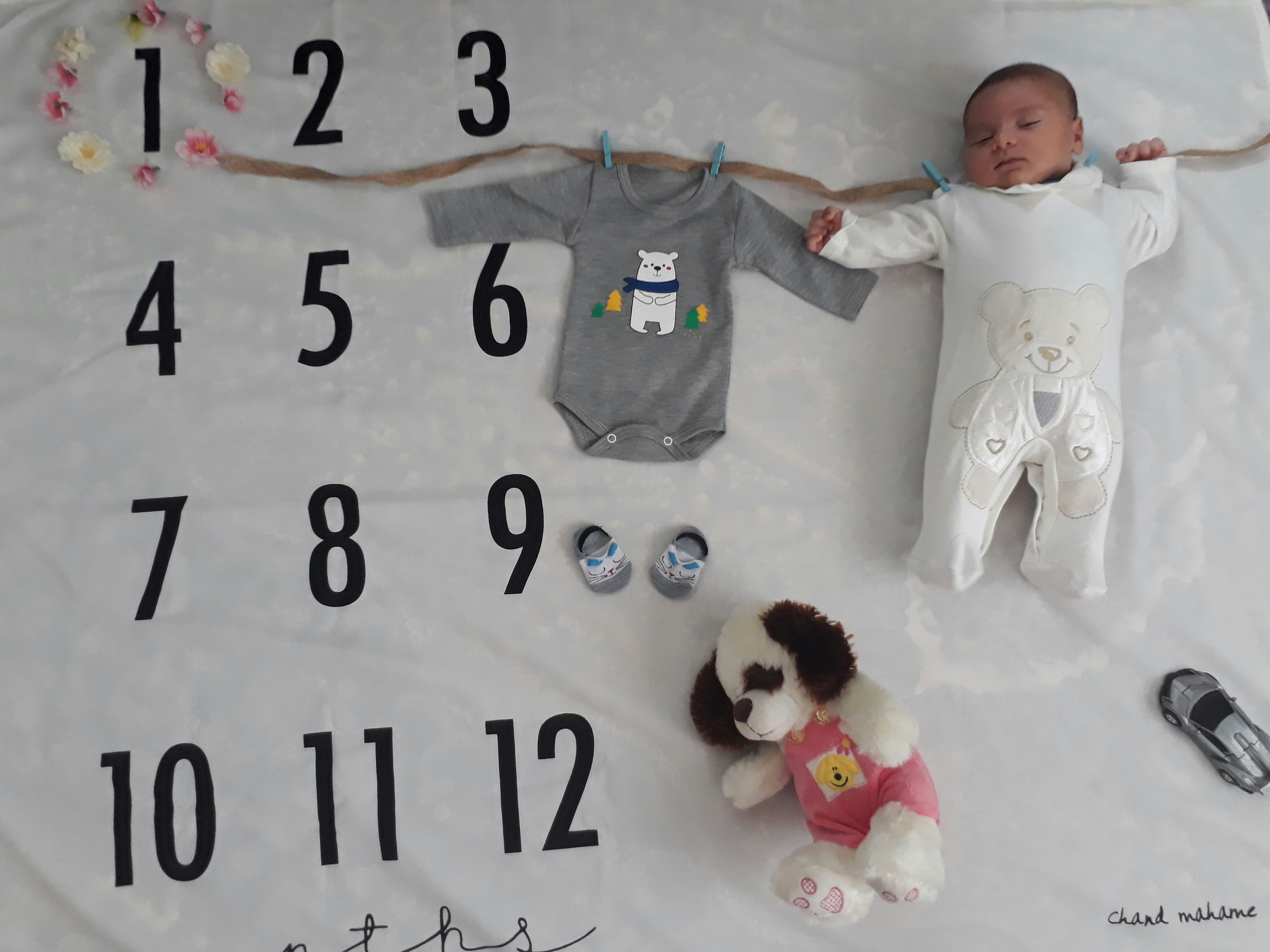 پارچه ماهگرد نوزاد طرح کلاسیک ایلیا حسنی