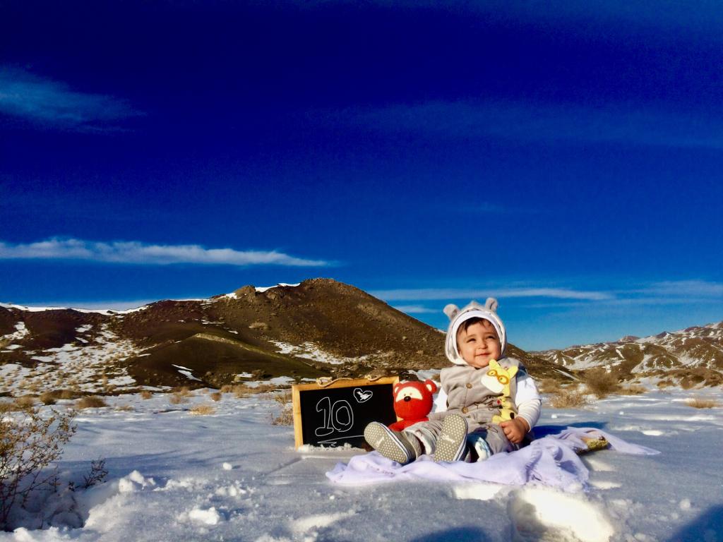 تم عکس زمستانی نوزاد امیرعلی بابایی