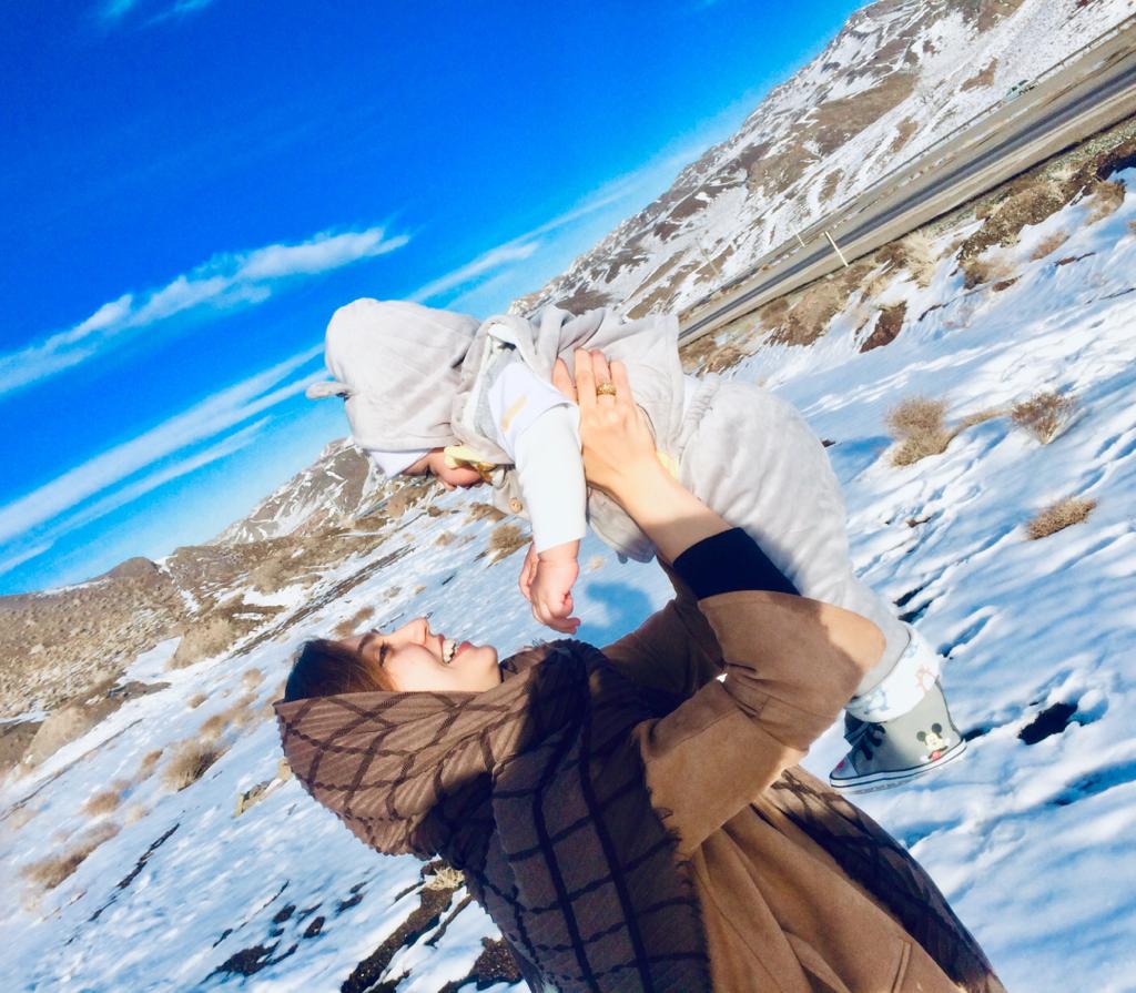 تم عکس زمستانی نوزاد امیرعلی بابایی