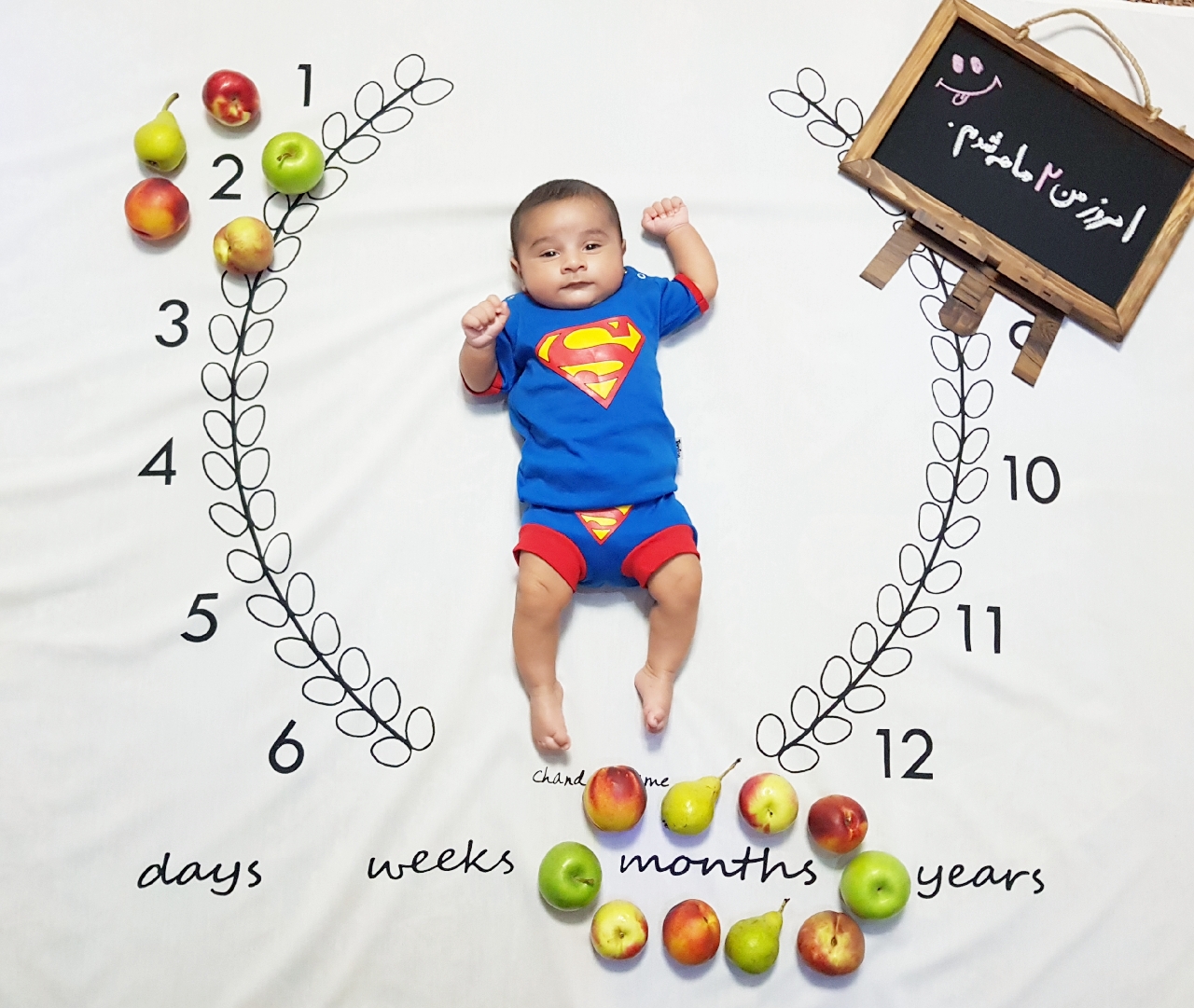 پارچه ماه شمار طرح شاخه زیتون سید کیان معراجی