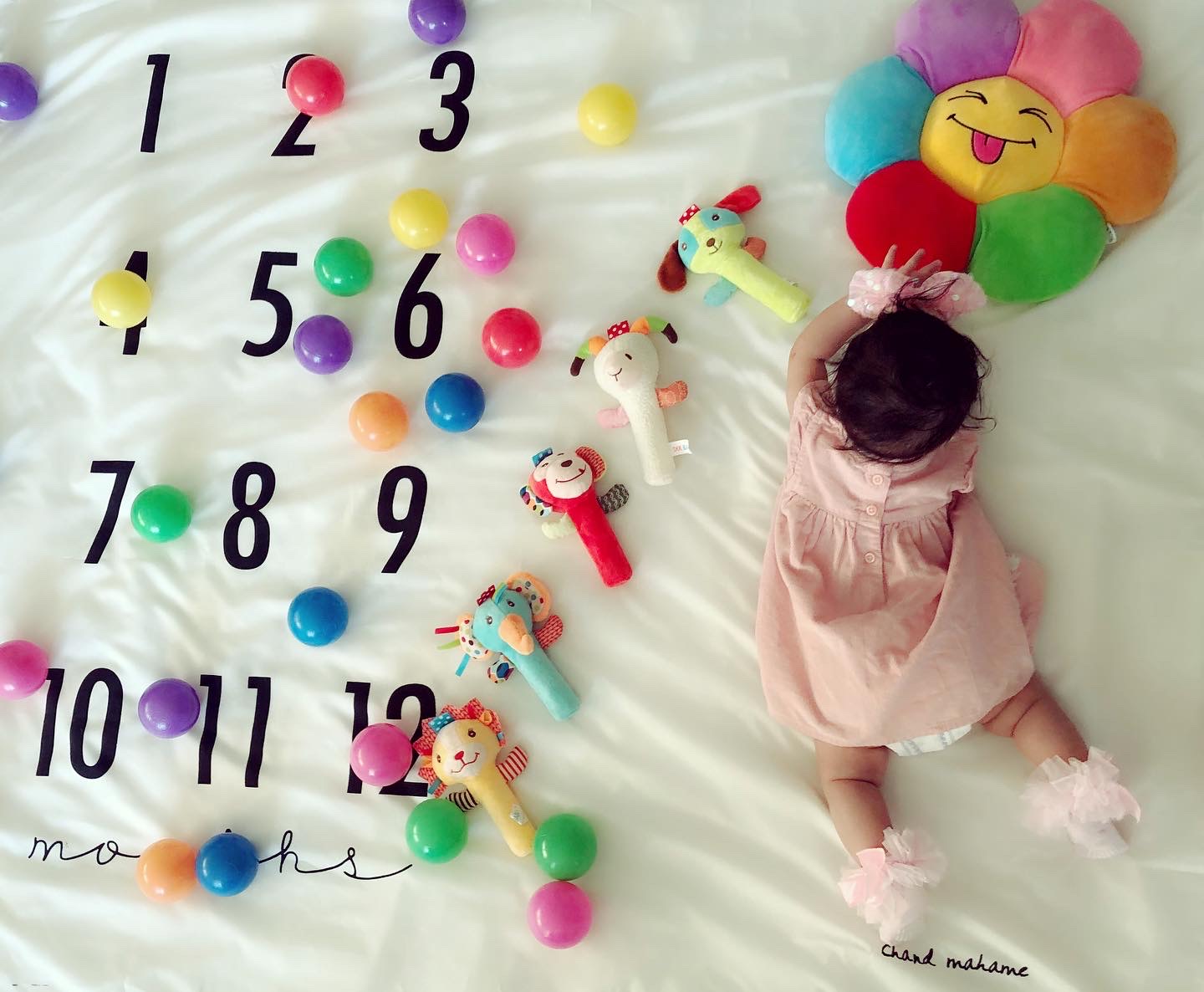 پارچه ماهگرد نوزاد طرح کلاسیک شایلین ملکوتی