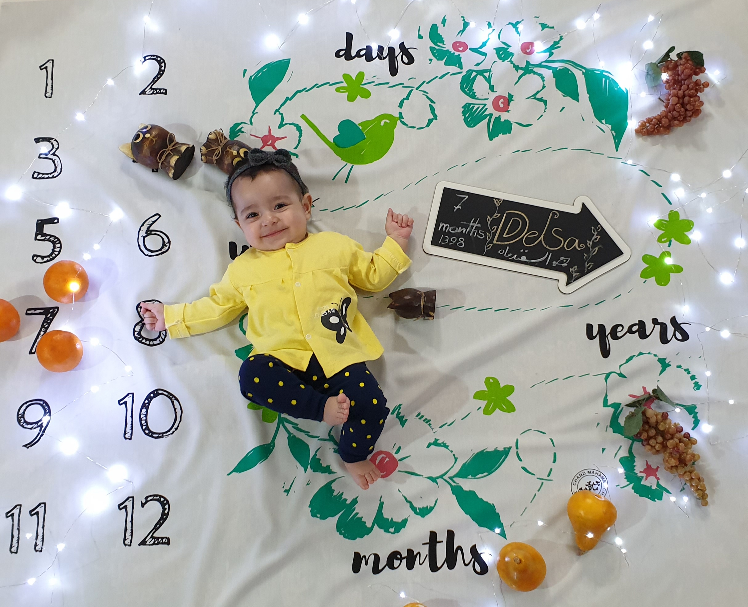 پارچه ماهگرد طرح ونوس رنگی دلسا عسکری