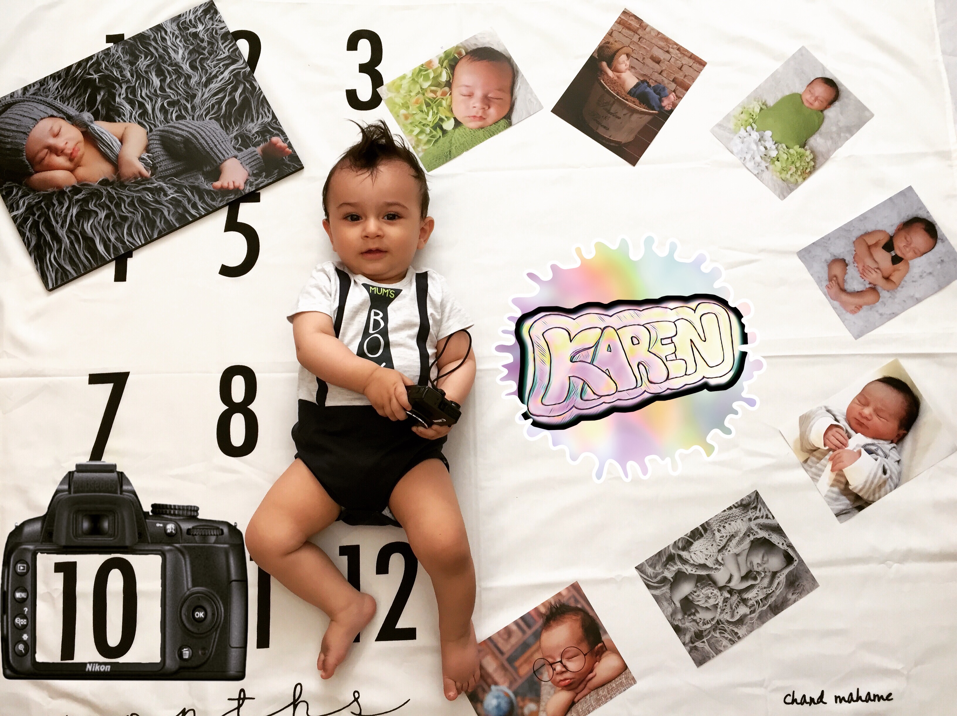 پارچه ماهگرد نوزاد طرح کلاسیک کارن کوخایی