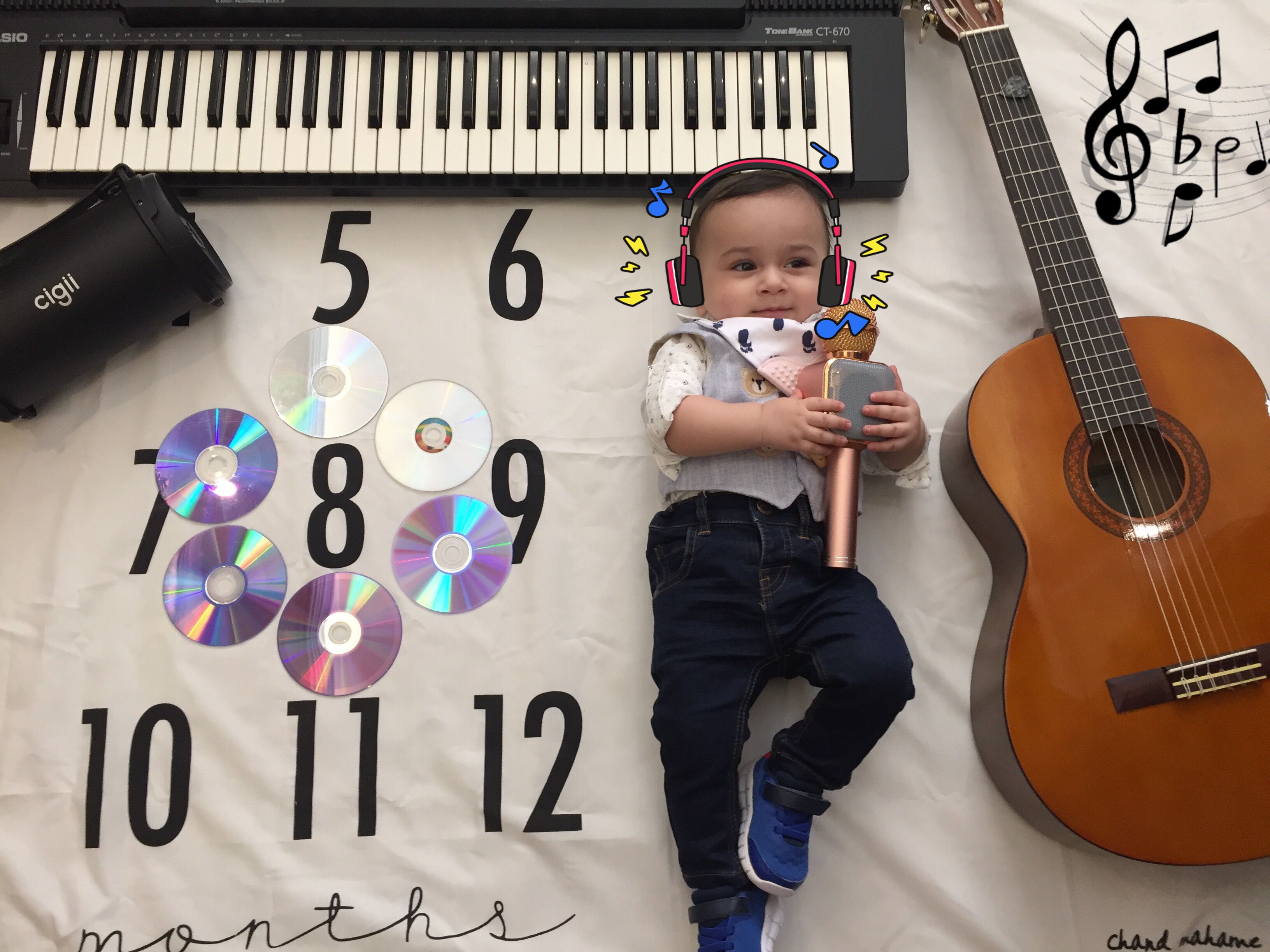 پارچه ماهگرد نوزاد طرح کلاسیک کارن کوخایی