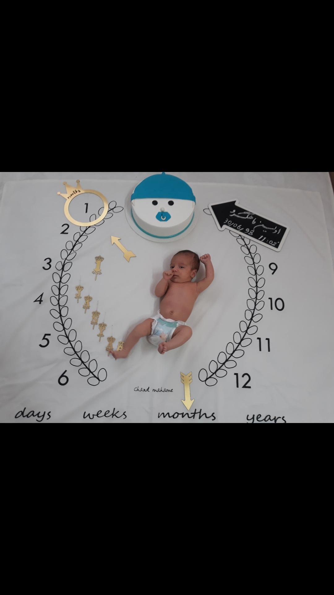 یک ماهگی نوزاد مستانه بیک زاده