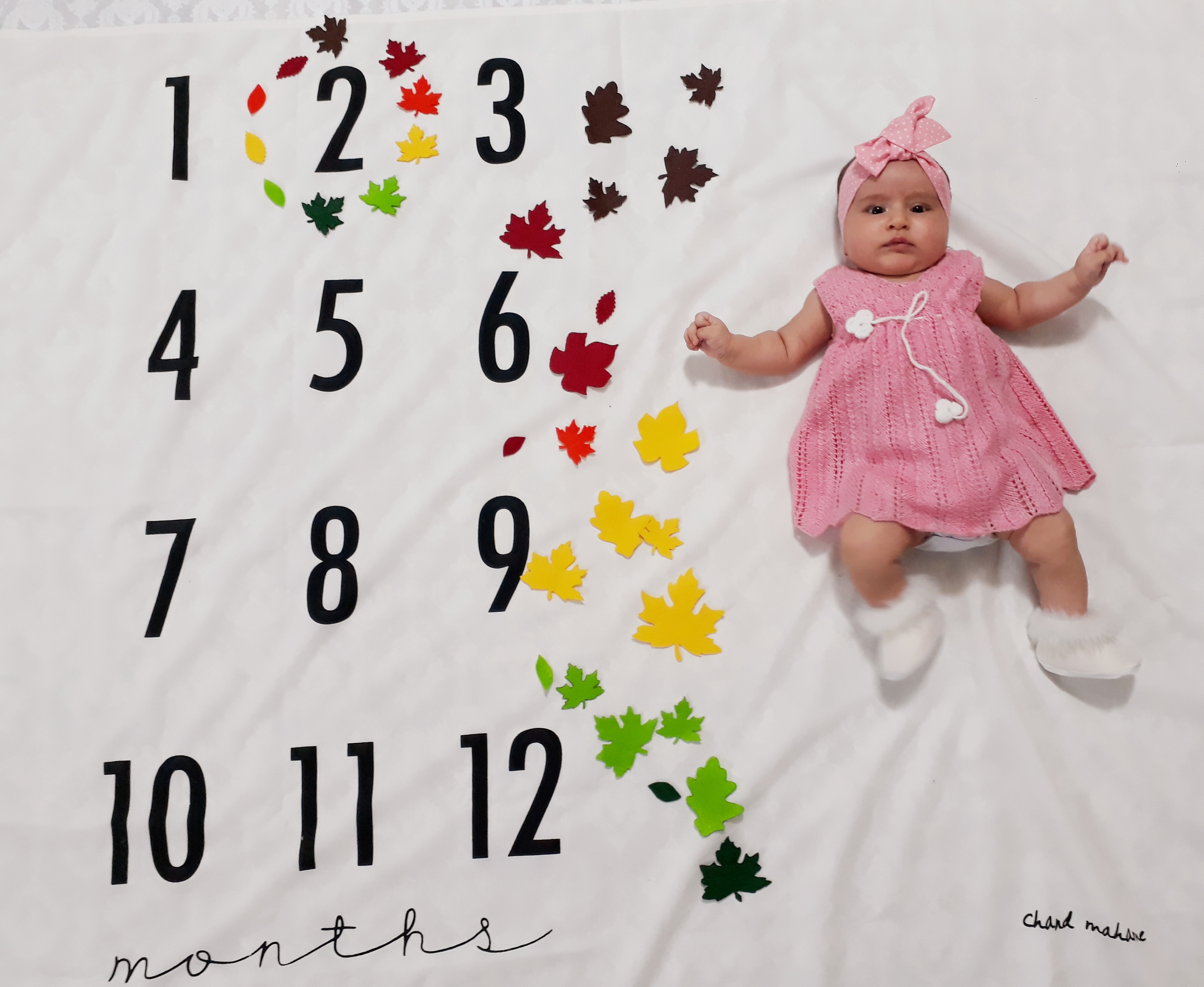 پارچه ماهگرد نوزاد طرح کلاسیک مریم جوادپور