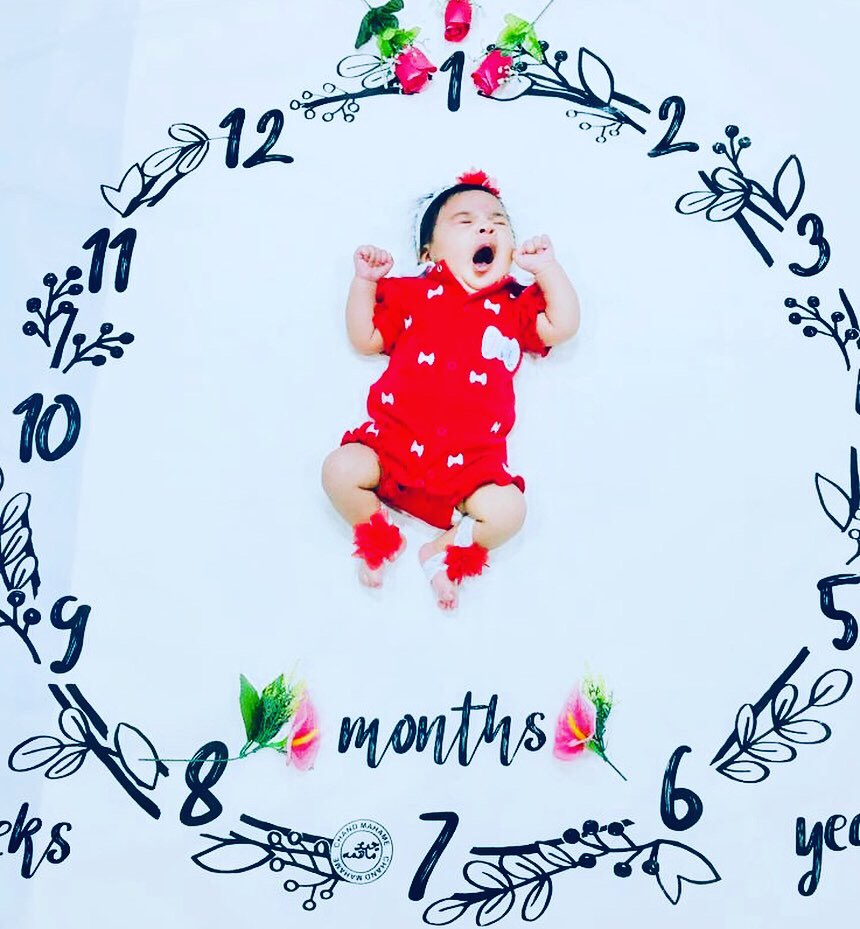 پارچه ماهگرد طرح حلقه تمشک آنلي اورنگ