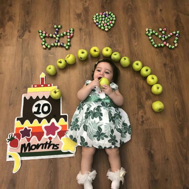 کیک ماهگرد تولد دلنیا بشیری