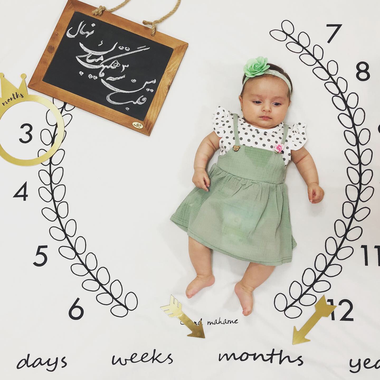 نشانگر ماهگرد تاج طلایی مهرسا رضایی