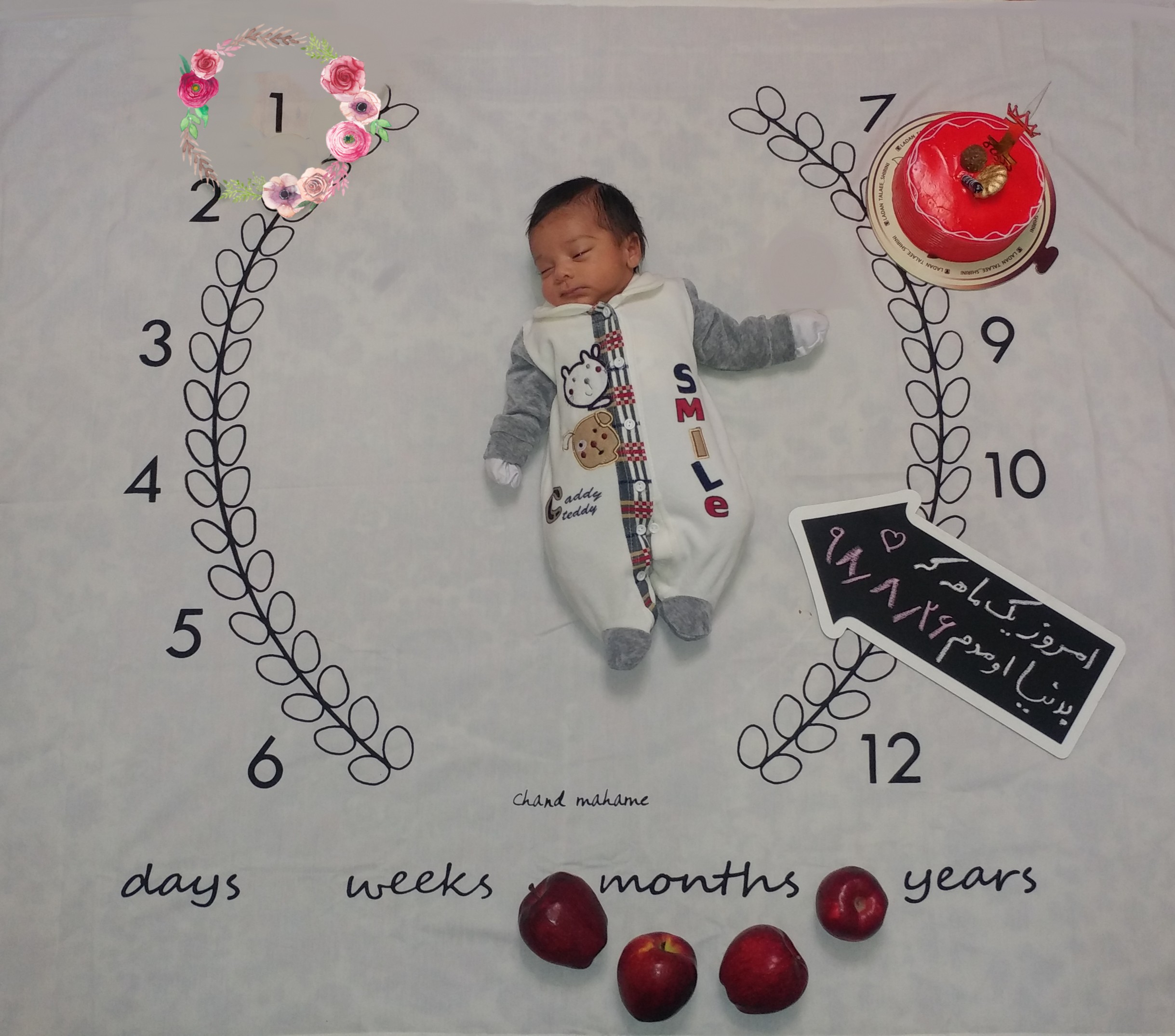 یک ماهگی نوزاد محمد حسین شهرابی فراهانی