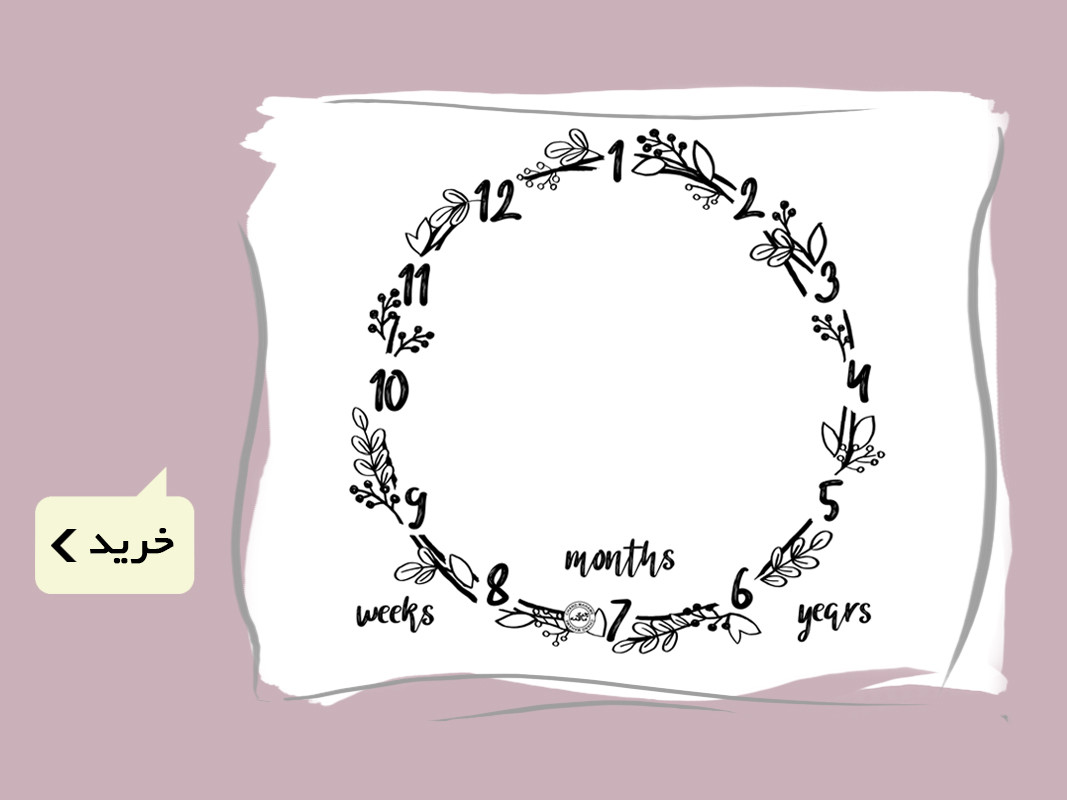 پارچه ماهگرد طرح حلقه تمشک