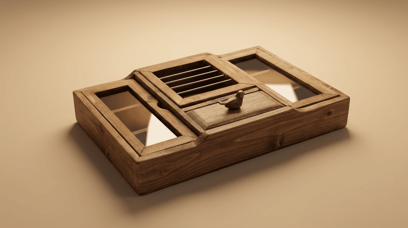 جعبه پذیرایی چوبی وارمردار – مدل پنجره