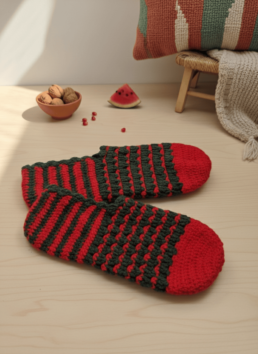 پاپوش دست‌باف یلدایی